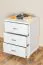 Chest of Drawers Solid Pine | White Lacquered | Columba 14 | 79 x 60 x 50 cm | 3 Drawers
