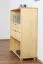Low 120cm Standard Bookcase Junco 48B, solid pine wood, clearly varnished - H120 x W80 x D42 cm