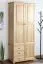 Solid Pine Wardrobe | Natural Finish | Junco 40 | 195 x 84 x 42 cm | Premium Craftsmanship