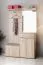 Wardrobe with Seat Bratteli 04 | Oak Sonoma | 203 x 120 x 32 cm | Modern Entryway Storage with Cushion