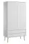 Hinged door cabinet / Wardrobe Peetu 02, Colour: White - Measurements: 191 x 100 x 55 cm (H x W x D)
