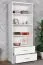 Shelf solid pine solid wood white lacquered Buteo 03- Dimensions 195 x 80 x 40 cm (H x W x D)