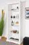 Modern Shelving Unit Solid Pine White Junco 64 | 195 x 80 x 42 cm | 5 Spacious Compartments | Bookcase