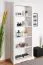 Modern Shelving Unit Solid Pine White Junco 64 | 195 x 80 x 42 cm | 5 Spacious Compartments | Bookcase