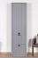 Segnas 08 Wardrobe Grey | 198 x 62 x 42 cm | 1 Door, 2 Drawers, Clothes Rail | Country House Style