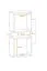 Wall Panel with Two Shelves Pollestad 09 | Oak Wotan & White | 90 x 60 x 22 cm | Modern Storage Solution
