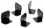 Handles L-shaped for furniture of the series Marincho, 5 pieces, Colour: Black