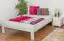 Children's bed / Youth bed solid pine wood, painted white 75, incl. slatted frame - dimensions 140 x 200 cm