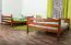 Adult bunk beds ' Easy premium line ' K16/n, head and foot part straight, solid beech wood cherry tree color - lying surface: 140 x 200 cm, divisible