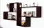 Hanging rack/wall shelf Pine solid wood Walnut color Junco 282 - Dimensions: 76 x 166 x 20 cm (h x W x d)