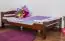 Single bed "Easy Premium Line" K4, solid beech wood, dark brown - 120 x 200 cm 