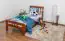 Children's bed / Youth bed "Easy Premium Line" K8, solid beech wood, cherry red - 90 x 190 cm