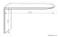 Extension for desk Cianjur, Colour: Oak / White - Measurements: 77 x 150 x 60 cm (H x W x D).