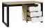 Desk "Merosina" 02, Colour: Oak Artisan / Black / White - Measurements: 75 x 135 x 65 cm (H x W x D)