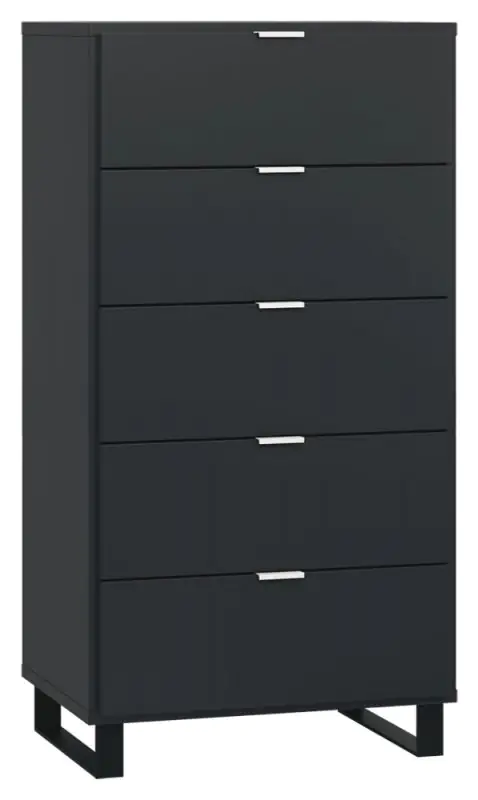 Chiflero 05 Chest of drawers, Colour: Black - Measurements: 122 x 63 x 47 cm (H x W x D)