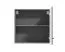 Wall Unit with Two Compartments Pluna 03 | Graphite Grey | ABS Edges | 1 Door | 57 x 60 x 30 cm | Black Handles | Kitchen Storage