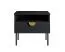 Set of 2 Amfipoli 09 Bedside Cabinets | Soft-Close | Black Wood Structure | 1 Drawer | 45.5 x 50 x 43.5 cm