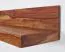 Long wall shelf made of Sheesham solid wood, color: Sheesham - Dimensions: 17 x 140 x 24 cm (H x W x D), with unique grain
