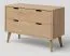 Chest of drawers solid Oak Natural Aurornis 31 - Measurements: 64 x 96 x 40 cm (H x W x D)