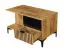 Coffee Table with Drawer Calmuco 04 | Oak Craft Gold & Black | Metal Legs | 51.5 x 90 x 50 cm | 4 Compartments