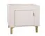 Robust bedside cabinet with one compartment Barbe 33, handles: gold, with one door, ABS edge protection, color: cashmere, dimensions: 46.5 x 48 x 36 cm, high-quality workmanship