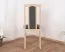 Classic Upholstered Dining Chair | Black Cover | Beech Wood Oak Look | Seat Height 47 cm | Durable Construction