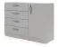 Metal handles for chest of drawers Edegem 08 | Color: Grey