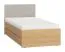 Single Bed / Guest Bed Nanez 22 | Oak / Grey | 90 x 200 cm Lying Surface | Adjustable Slatted Base Height