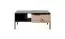 Dark coffee table with two drawers Fouchana 14, Color: Black / Oak Artisan - Dimensions: 44 x 97 x 60 cm (H x W x D)