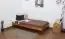 Platform bed A10, solid pine wood, oak finish - 90 x 200 cm