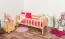 Single bed solid, natural pine wood A17, includes slatted frame - Dimensions 70 x 160 cm