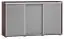 Chest of drawers Tabubil 28, Colour: Wenge / Grey - Measurements: 92 x 160 x 41 cm (H x W x D)