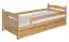 Children's bed Milo 36 incl. 2 drawers and slatted frame, Colour: Natural, solid wood - 90 x 200 cm (W x L)