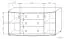 Chest of drawers Rabaul 09, colour: Sonoma oak - Measurements: 80 x 160 x 43 cm (H x W x D)