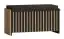 Bench with storage / chest Cikarang 08, Colour: Black / Oak, Upholstery: Black - Measurements: 48 x 99 x 40 cm (H x W x D).