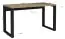 Desk "Merosina" 02, Colour: Oak Artisan / Black / White - Measurements: 75 x 135 x 65 cm (H x W x D)