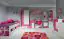 Children's room - Wall unit "Felipe" 11, Pink / White - Measurements: 36 x 100 x 30 cm (H x W x D)