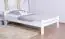 Single bed "Easy Premium Line" K4 in extra length, 120 x 220 cm, beech wood, solid white varnished