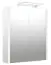 Bathroom - Mirror cabinet Bidar 07, Colour: White Glossy - 65 x 60 x 12 cm (H x W x D)