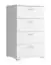 Narrow chest of drawers with four drawers Lowestoft 07, Colour: White - Measurements: 85 x 50 x 40 cm (H x W x D).