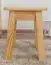 Stool 005, solid pine wood, clear finish - H45 x W35 x D35 cm