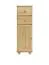 Chest of Drawers Solid Pine | Natural Finish | 2 Drawers, 1 Compartment | 122 x 40 x 47 cm