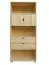 Tall 195cm Drawer Bookcase Junco 46B, solid pine, clearly varnished - H195 x W80 x D42 cm
