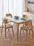 Dining Chair with Upholstered Seat | Oak & Beige Bouclé | Easy-Care & Pet-Friendly | 47 x 50 x 80 cm