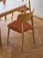 Dining Chair with Upholstered Seat | Oak Frame & Rust Portland Fabric | 47 x 50 x 80 cm | Pet-Friendly