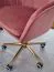 Apolo 117 Swivel Chair | Pink Velvet & Gold Base | Ergonomic Shell Seat | Adjustable Height | Premium Comfort