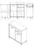 Sabas 06 Chest of Drawers | 2 Doors, 1 Drawer, 4 Compartments | Cashmere & Black | 90 x 93 x 40 cm