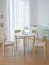 Dining Chair with Upholstered Seat | Oak & Beige Bouclé | Easy-Care & Pet-Friendly | 47 x 50 x 80 cm