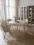Beige Upholstered Dining Chair | Oak-Tone Beech Wood Legs | Melange Pattern | 54 x 58 x 85 cm | Comfort & Style
