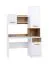 Desk with Cabinet Extension Fafe 20 | Oak Riviera / White | 195 x 125 x 53 cm | Modern Storage